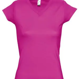 Ladies V-Neck Top - Fuchsia