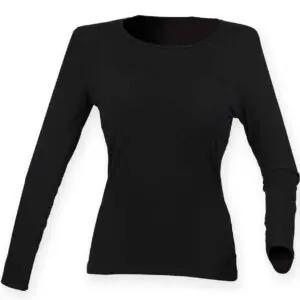 Ladies Long Sleeve Top - Black