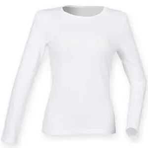 Ladies Long Sleeve Top - White
