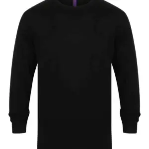 Round Neck Knitted Jumper - Black