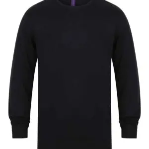 Round Neck Knitted Jumper - French navy